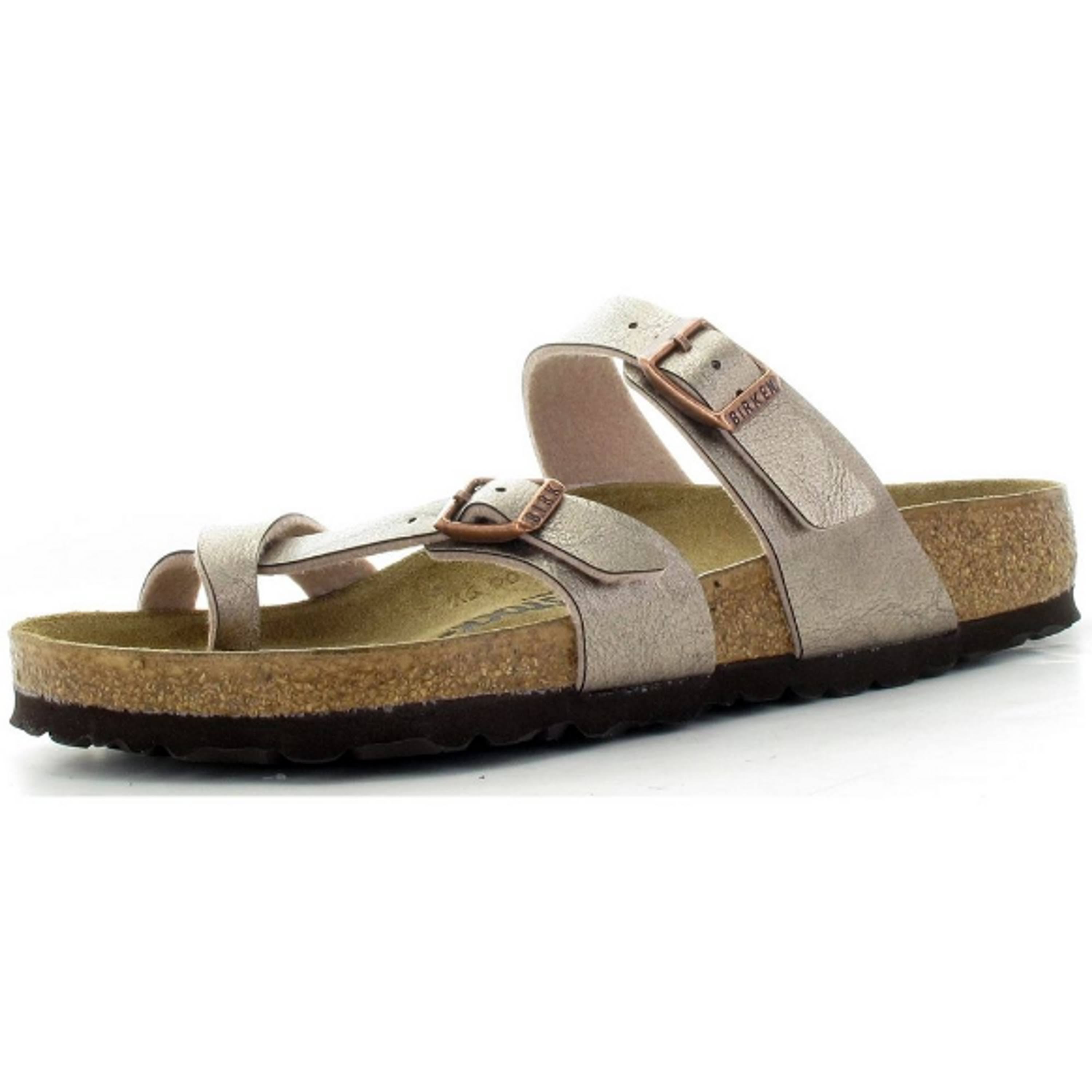 Birkenstock Mayari Birko Flor Sandals - Graceful Taupe