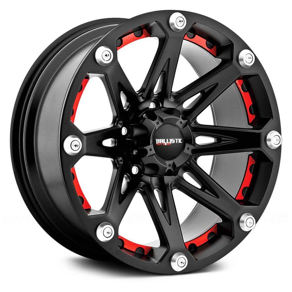 Ford F250 Ballistic Black 814 Jester Wheel
