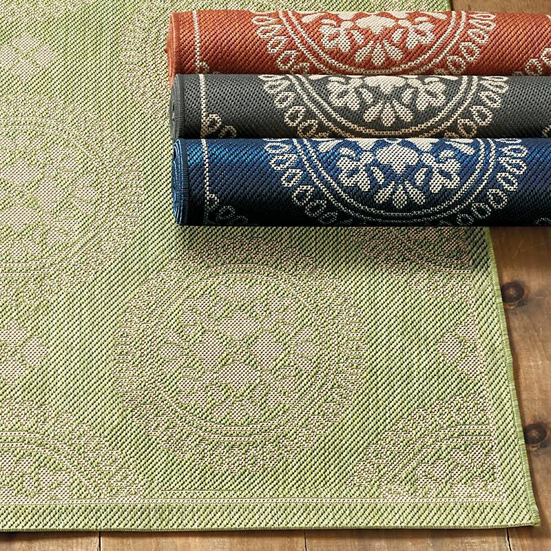 Antigua Indoor/Outdoor Rug Green 2& 3x22 x 8& Runner - Ballard Designs