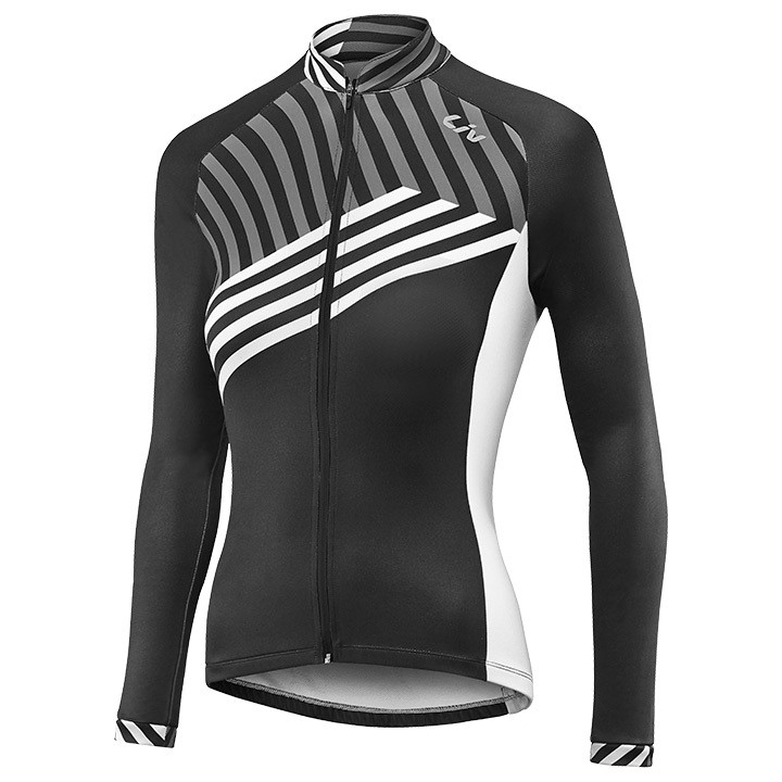 2017 Liv Accelerate Women's Black-White Long Sleeve Cycling Jersey