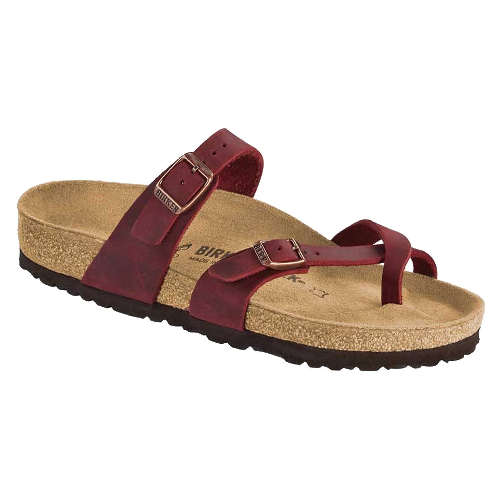 Birkenstock Women's Mayari Sandal - 39 - Zinfandel Oiled Leather