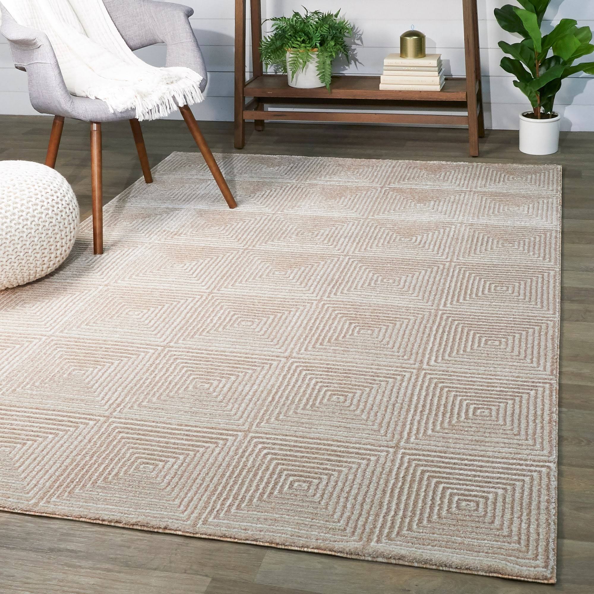 BALTA Cabell Tan 8 ft. x 10 ft. Geometric Area Rug