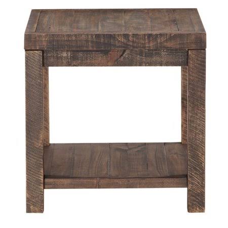 Millwood Pines Stamant Reclaimed Wood End Table