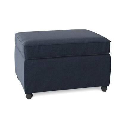 Birch Lane Manning 28x22 Rectangle Standard Ottoman Body Fabric: Sunbrella Meridian Twilight