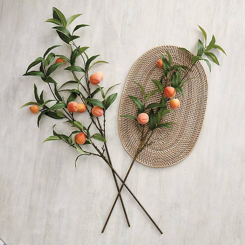 Set of 3 Peach Stems - Ballard Designs
