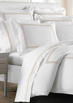 Kassatex Strada Bedding Collection King Sham Set, Mink