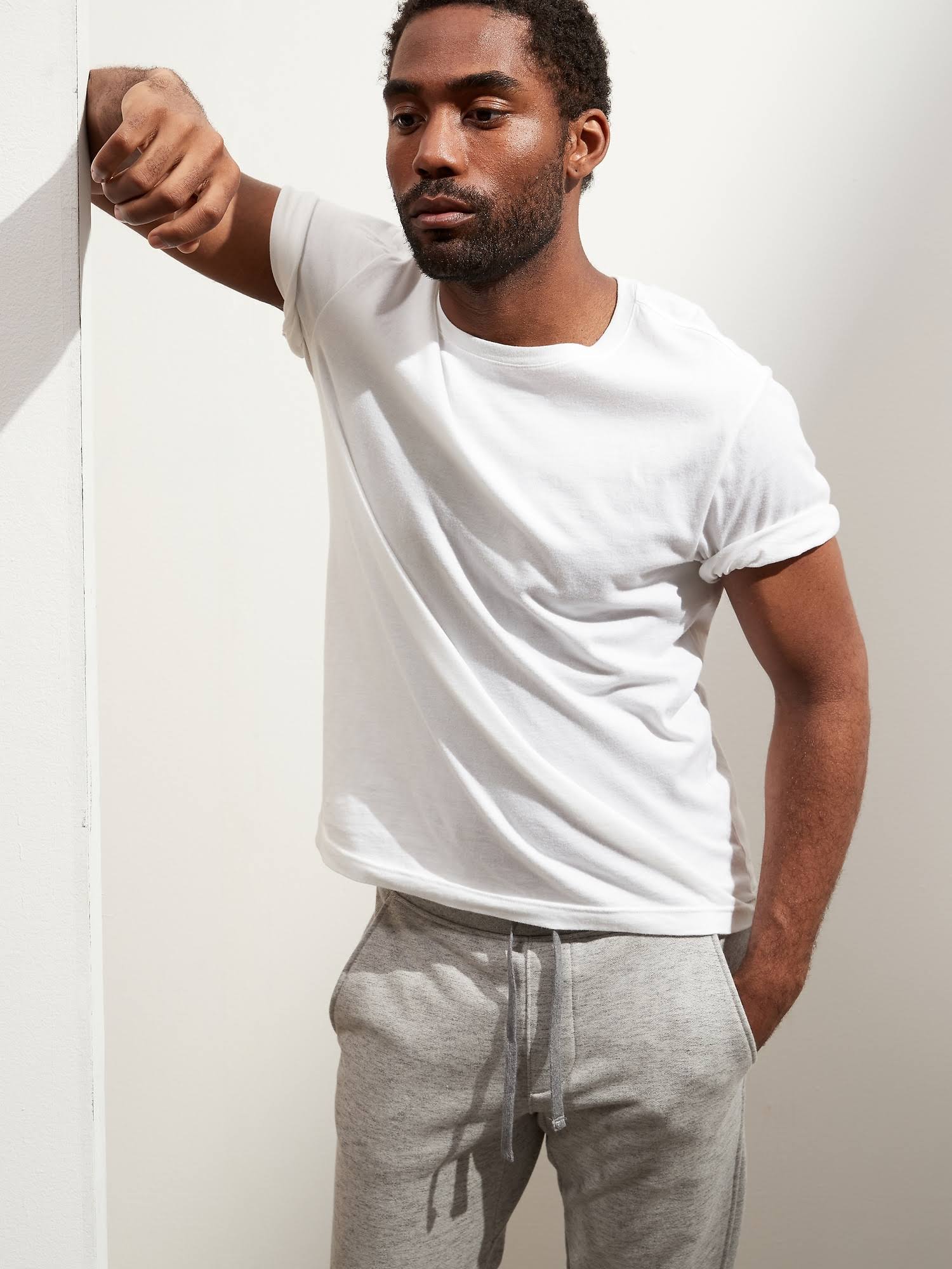 Banana Republic men's French Terry Jogger Rock Gray Tall Size XL