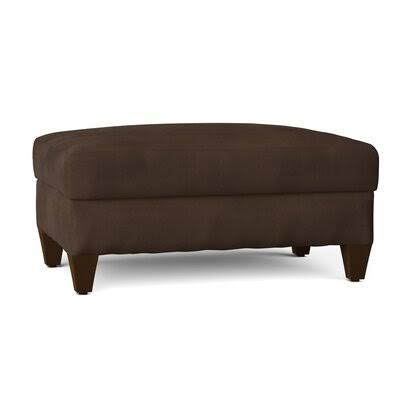 Birch Lane Fairchild 44x22 Rectangle Standard Slipcovered Ottoman Body Fabric: Microsuede Chocolate
