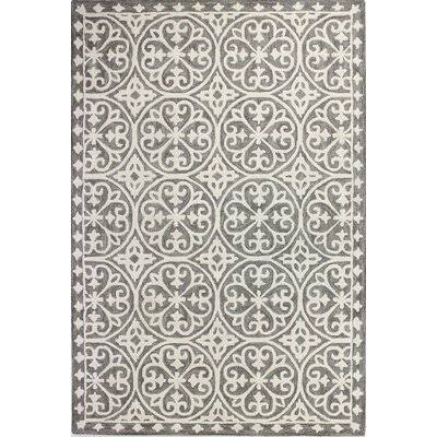 Dormont Hand-Tufted Wool Gray Area Rug