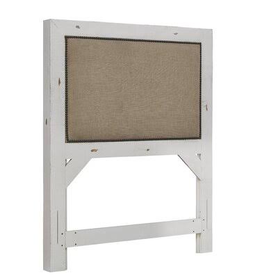 Markle Upholstered Panel Headboard Color: Distressed White, Size: Twin