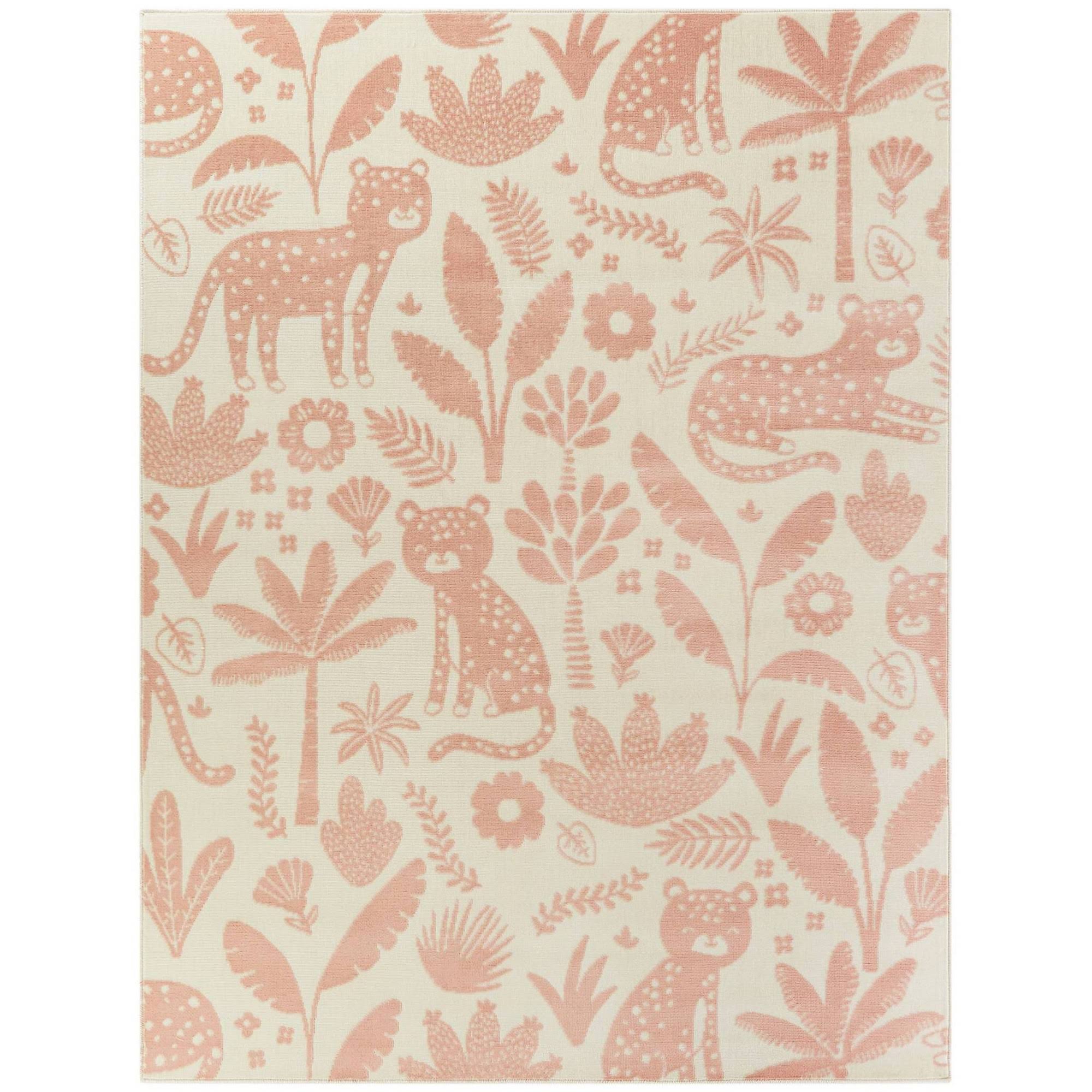 Balta Serengeti Pink 5 ft. x 7 ft. Kids Area Rug
