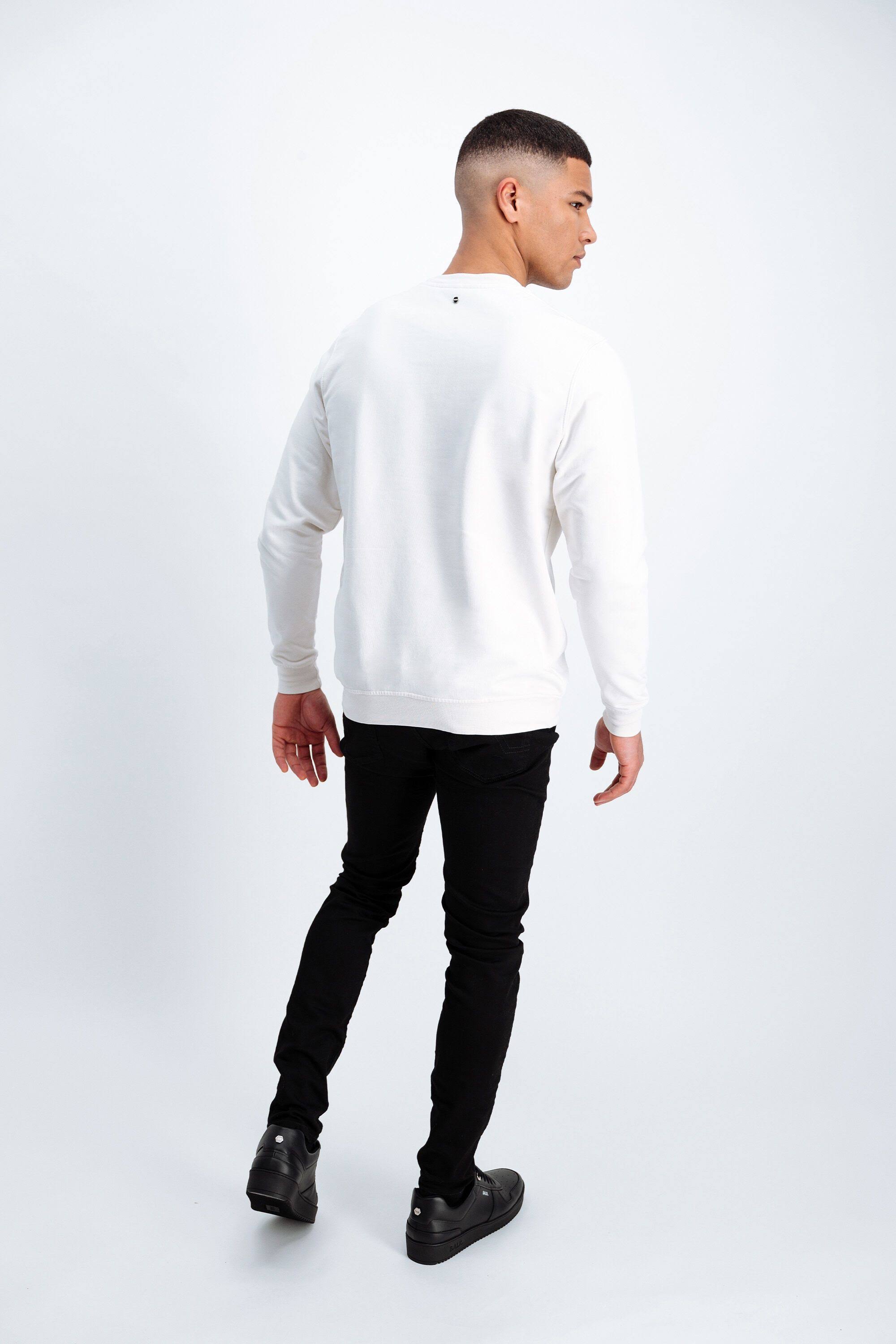 BALR. Crest Print Amsterdam Straight Crewneck Nimbus Cloud (XS)
