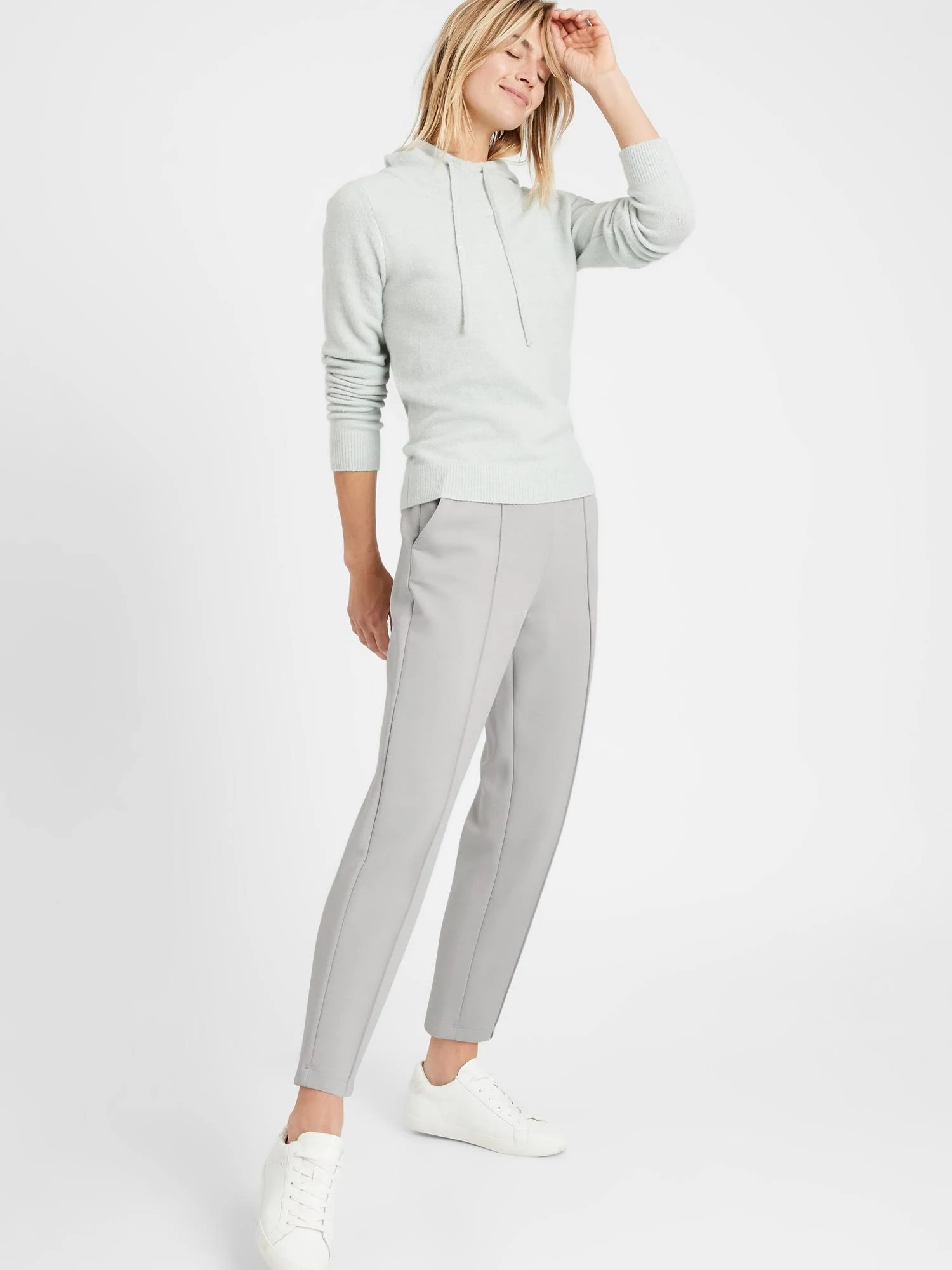 Banana Republic Women's Scuba Knit Commuter Pant Silver Star Size S