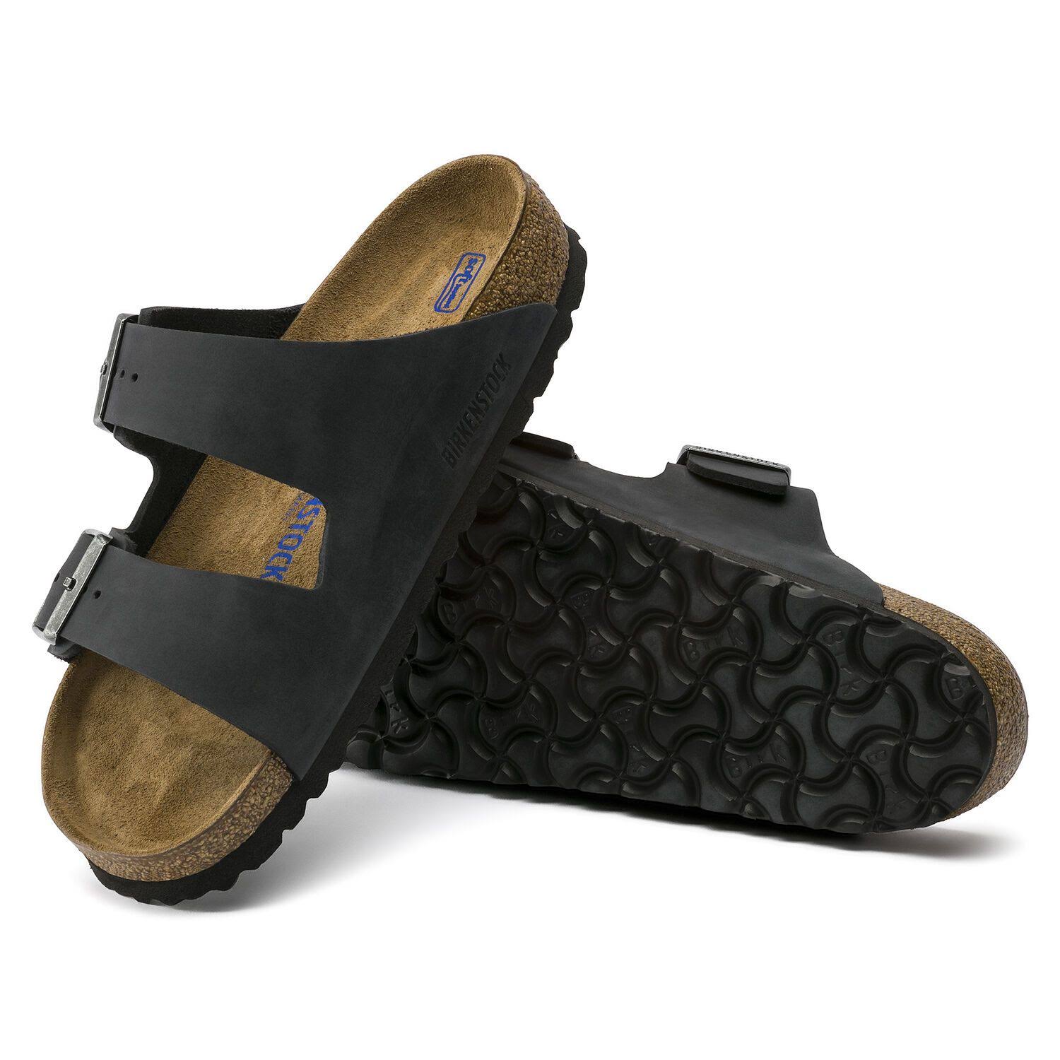 Birkenstock Arizona Sandal - 44 - Black Oiled Leather