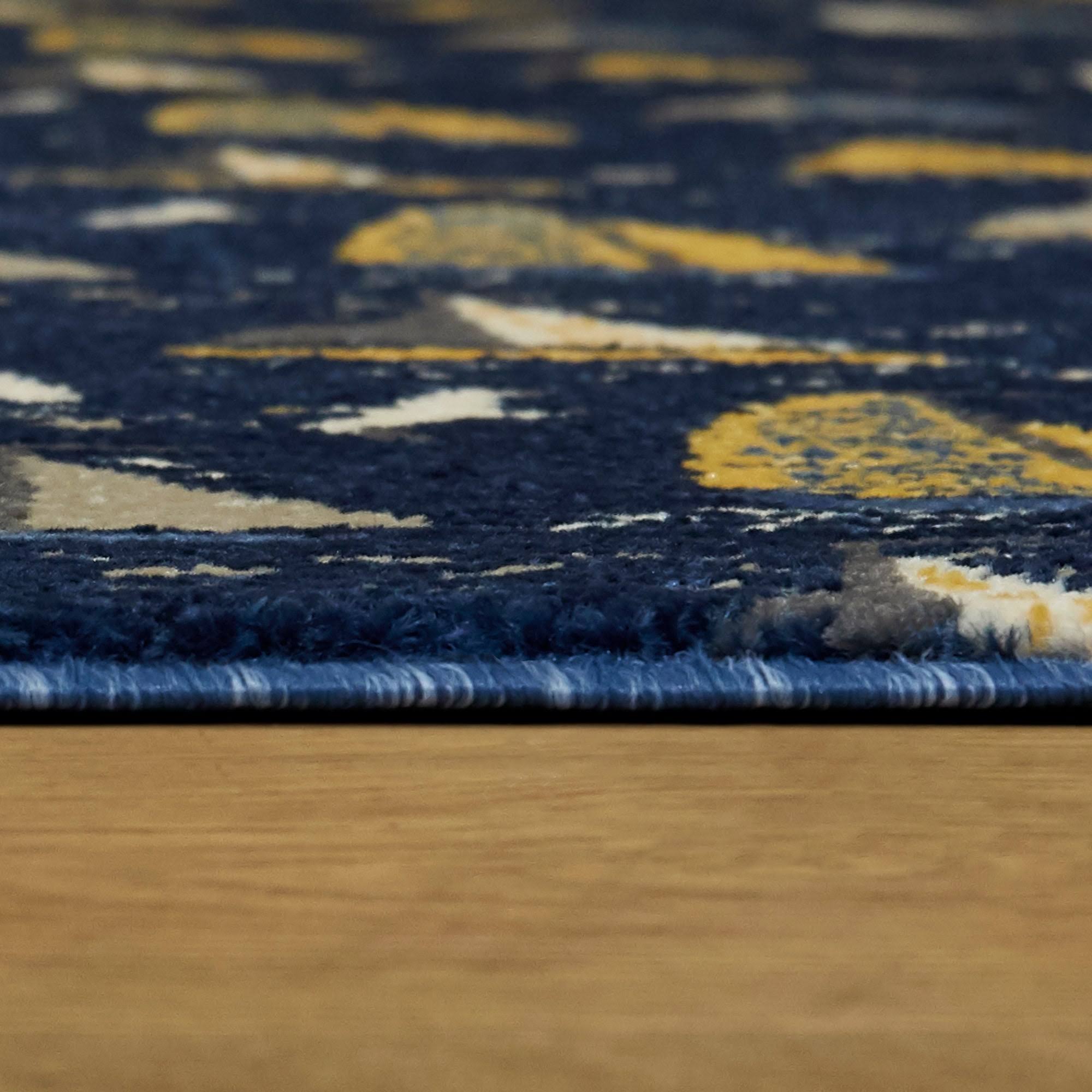 BALTA Bay Marina Dark Blue 8 ft. x 10 ft. Coastal Boat Area Rug