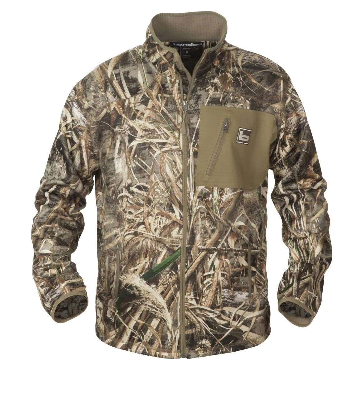 Banded Mid Layer Full Zip Fleece Jacket