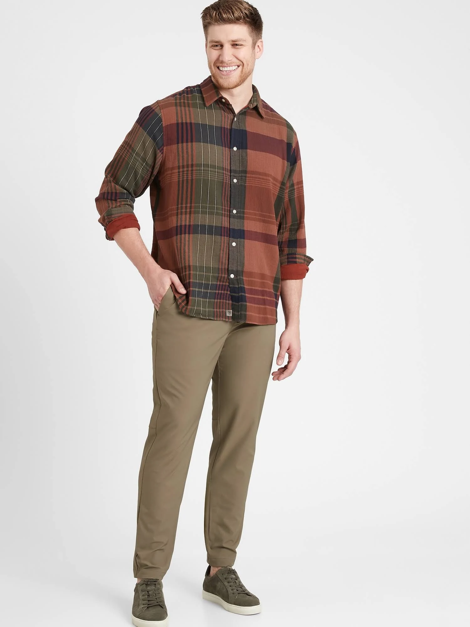 Banana Republic Men's Slim City Pant Cliff Rock Size 38W 30L
