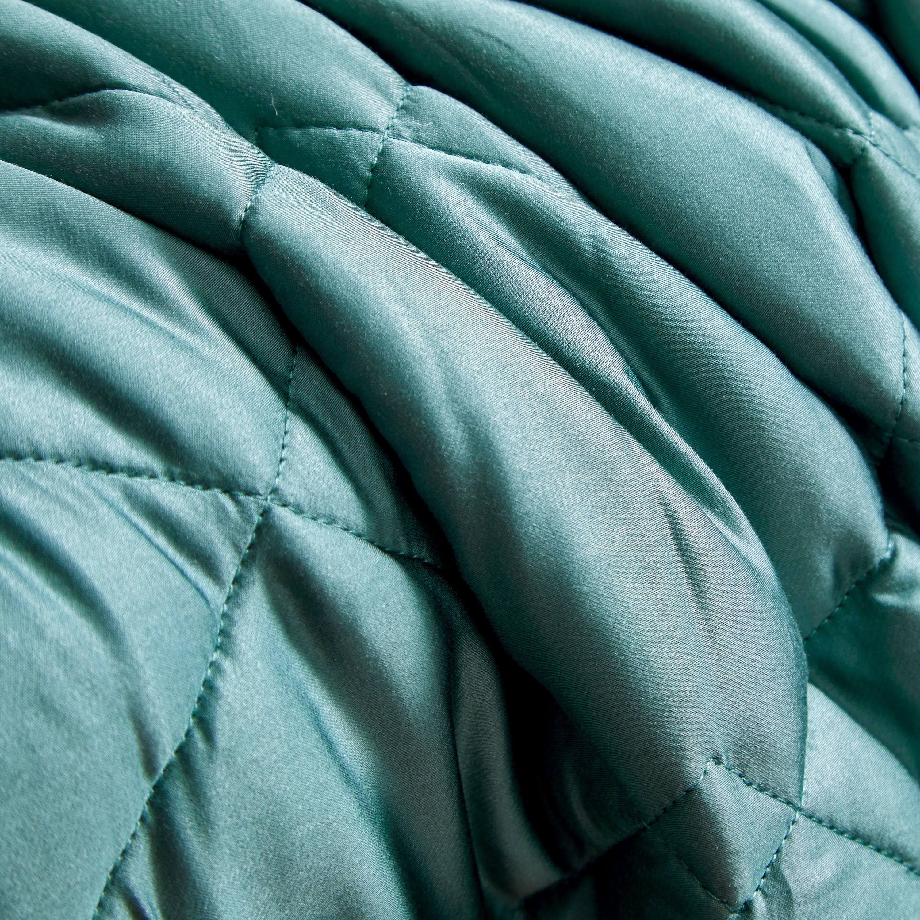 Rejuve Rayon from Bamboo Weighted Blanket Throw, Green, 12 lbs