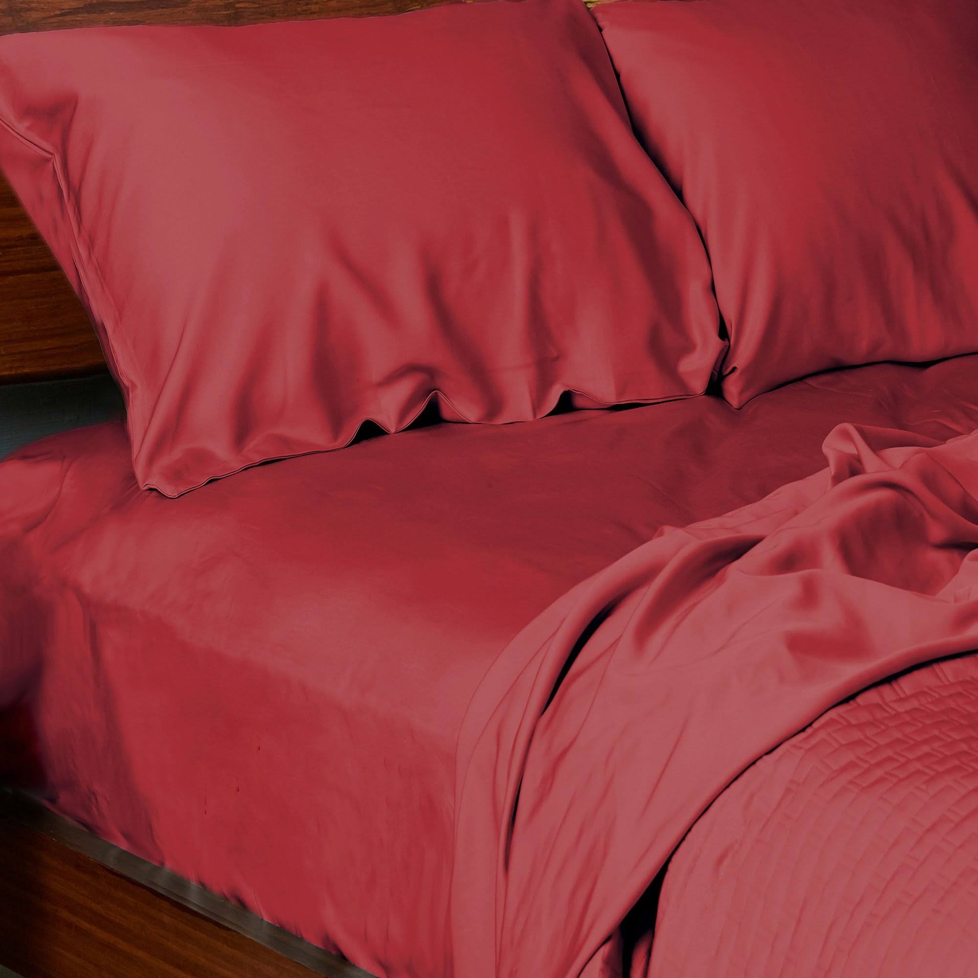 BedVoyage Rayon from Bamboo Split King Sheet Set in Cayenne