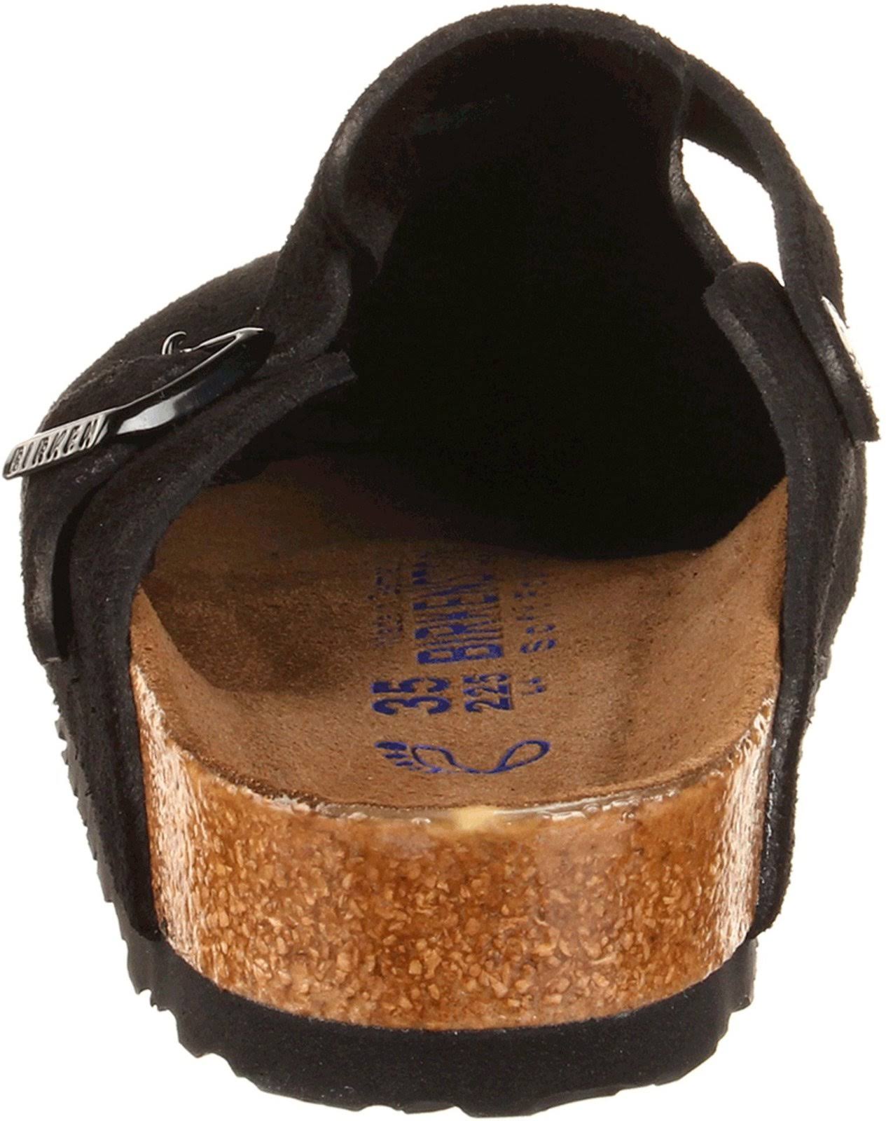 Birkenstock Boston Soft Footbed Clog - 43 - Black Suede