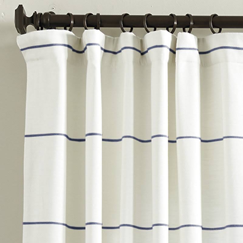 Bowen Striped Drapery Panel Natural 84x22 - Ballard Designs