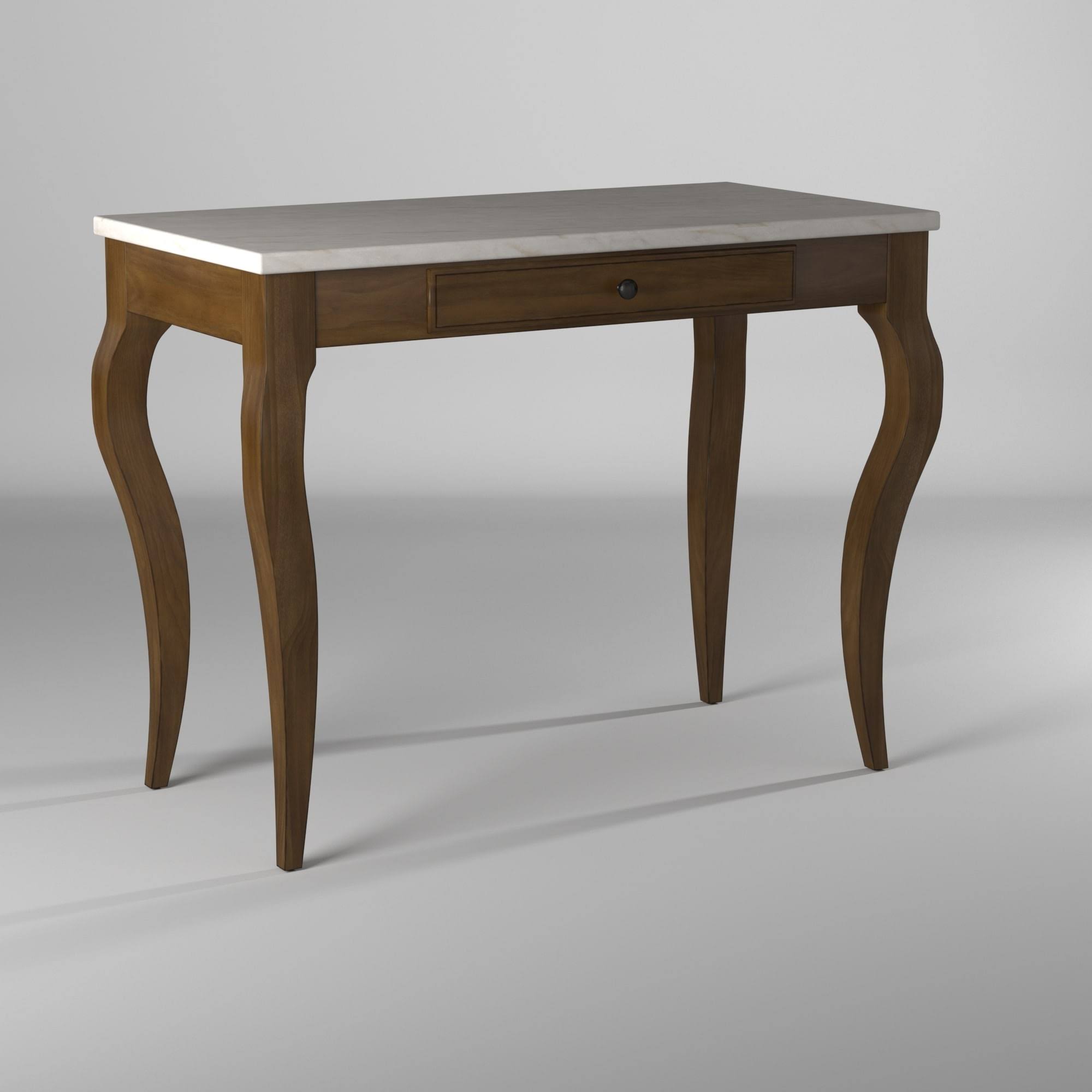 Picket House Furnishings Melony Desk with Marble Top in White