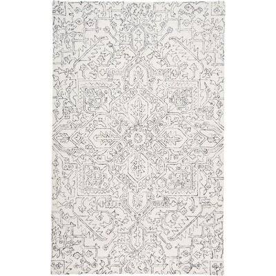 Armando Oriental Handmade Tufted Ivory/Charcoal Rug Birch Lane Rug Size: Rectangle 2& x 3&