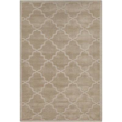 Blankenship Geometric Handmade Wool Khaki Area Rug Charlton Home Rug Size: Rectangle 9' x 12'