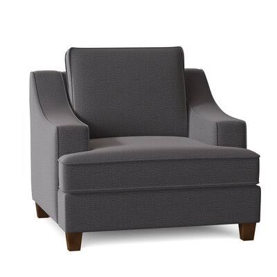 Lise 39x22 Wide Armchair Birch Lane Body Fabric: Elle Charcoal