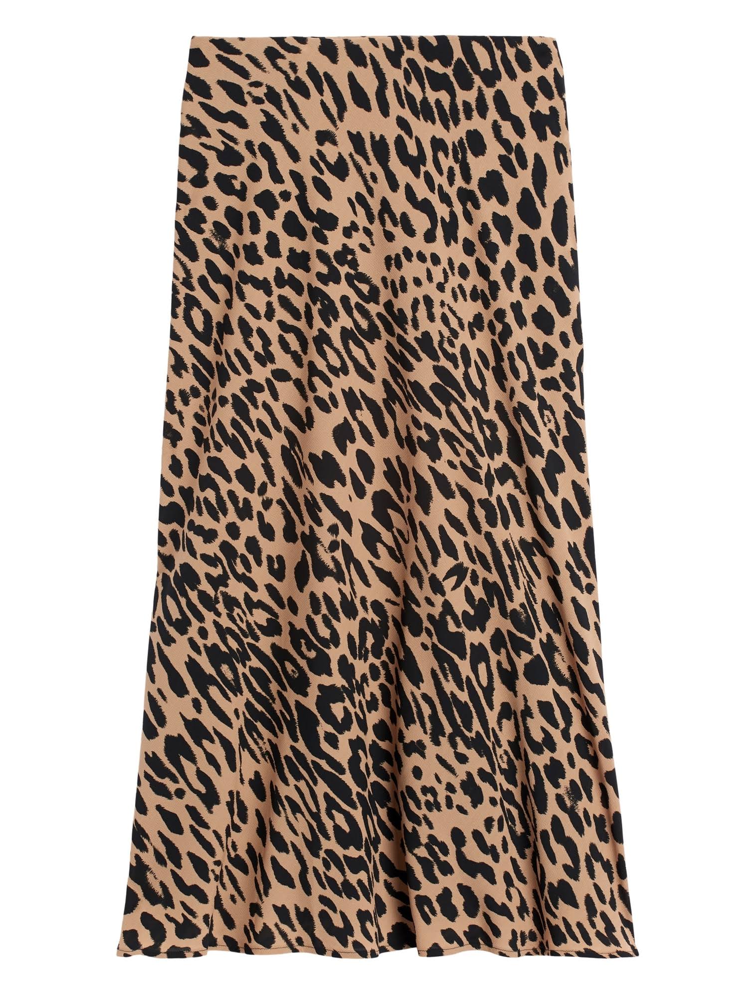 Banana Republic Women's Print Slip Skirt Leopard Print Size XL