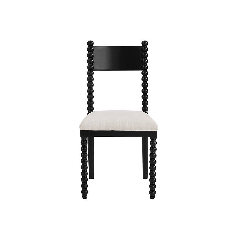 Set of 2 Livia Spool Chair Worn Black - Ballard Designs
