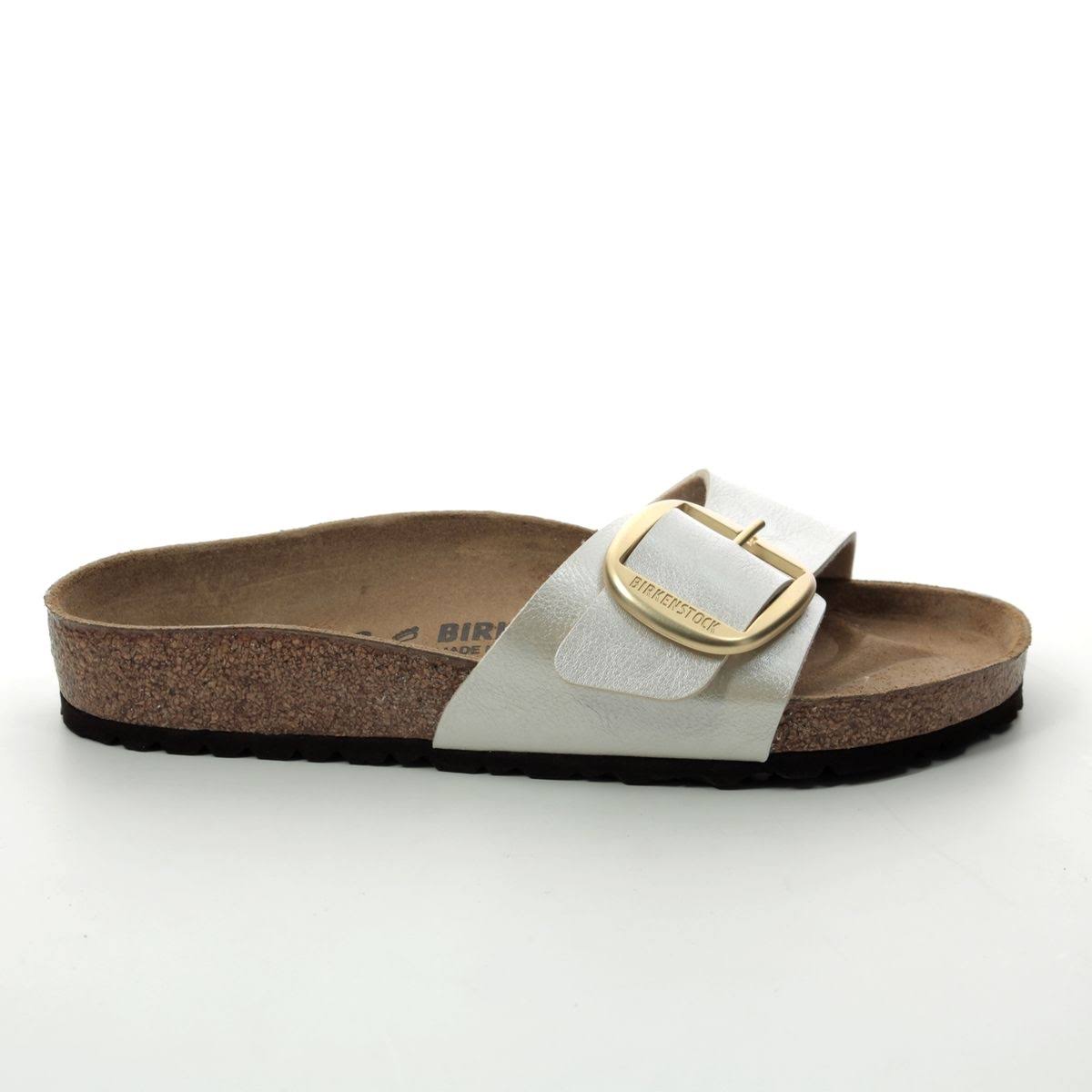 Birkenstock Madrid Buckle Oyster Womens Slide Sandals 1015278