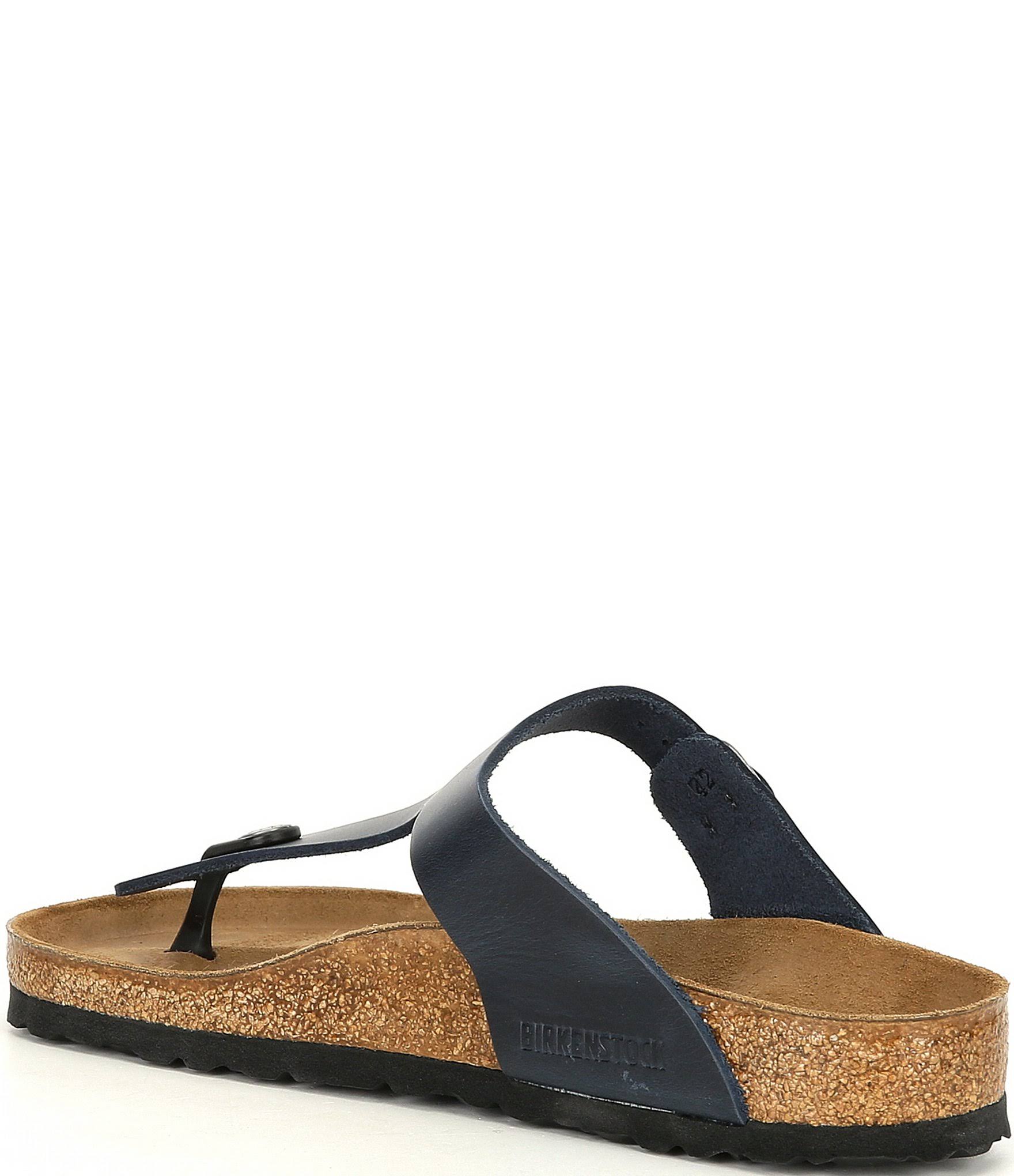 Birkenstock Gizeh Oiled Leather Sandal, Blue, 42