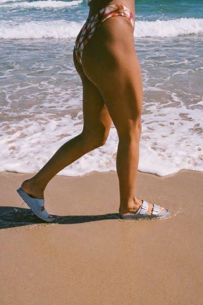 Birkenstock Arizona Eva Sandal in Silver, Women's at Urban Outfitters