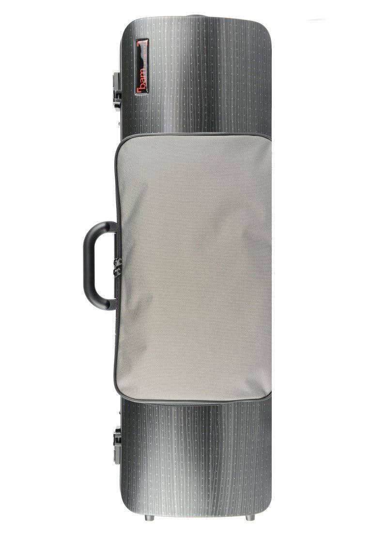 BAM 2011XL Hightech Oblong Violin Case with Pocket Black Lazure