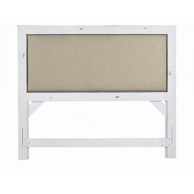 Lockridge Upholstered Solid Wood Panel Headboard Birch Lane Size: Queen, Color: Distressed White