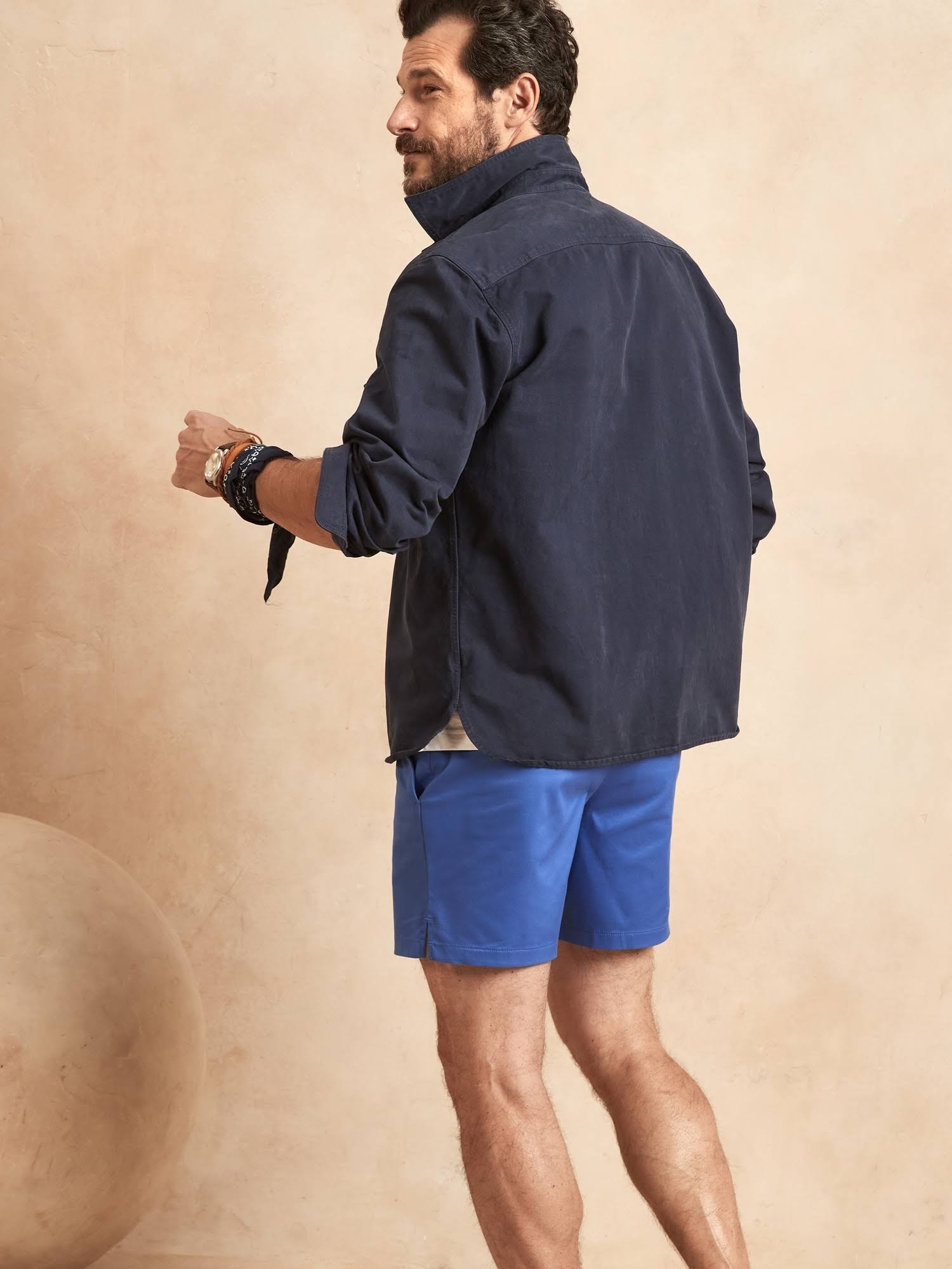 Banana Republic Men's 7x22 Core Temp Short Blue Size 40W