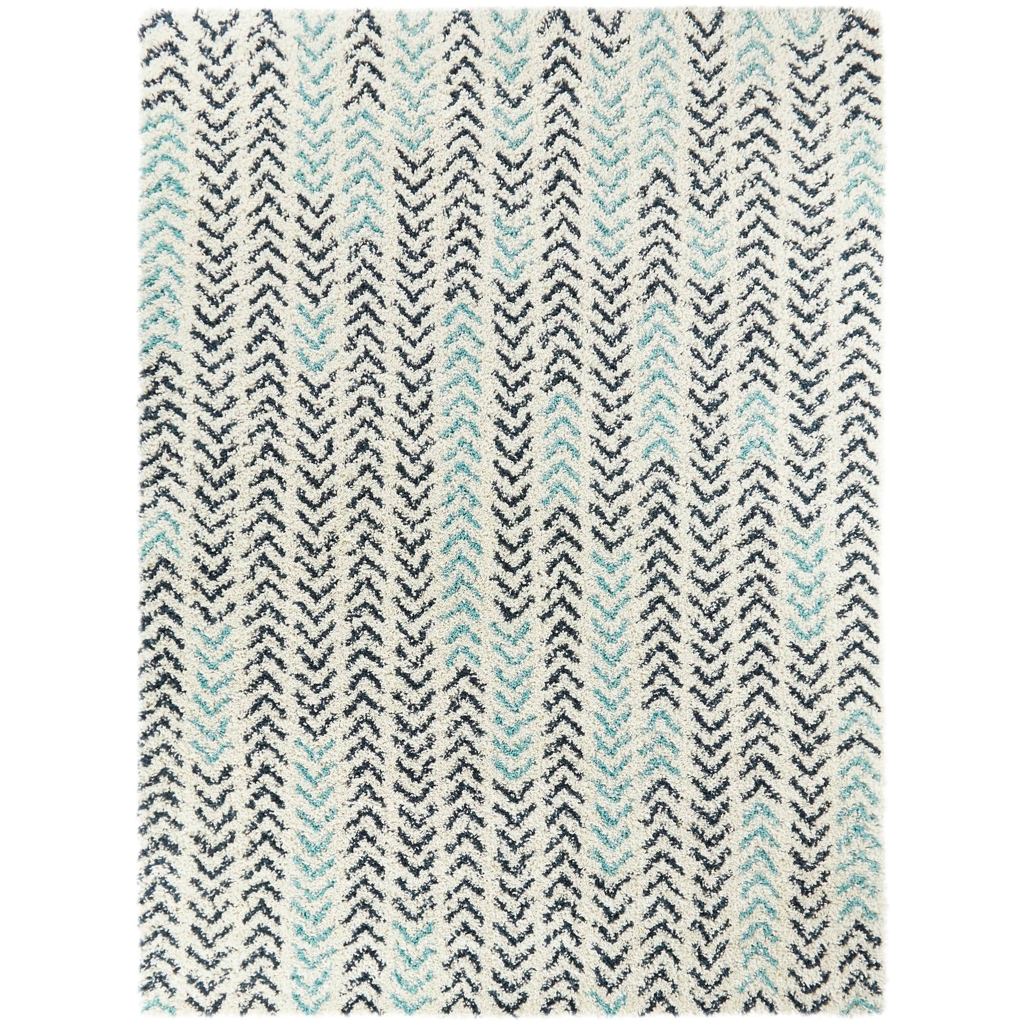 BALTA Elena Blue 5 ft. x 7 ft. Arrow Transitional Area Rug
