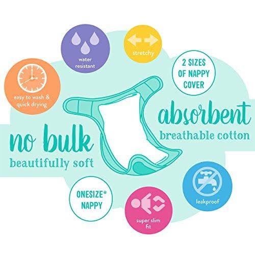 Bambino Mio Miosoft Cloth Diaper Trial Pack, Zebra Crossing, Size 2