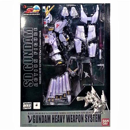 SD Gundam Action Figure RX-93 FA-93HWS V Gundam Heavy Weapon System Amuro Bandai