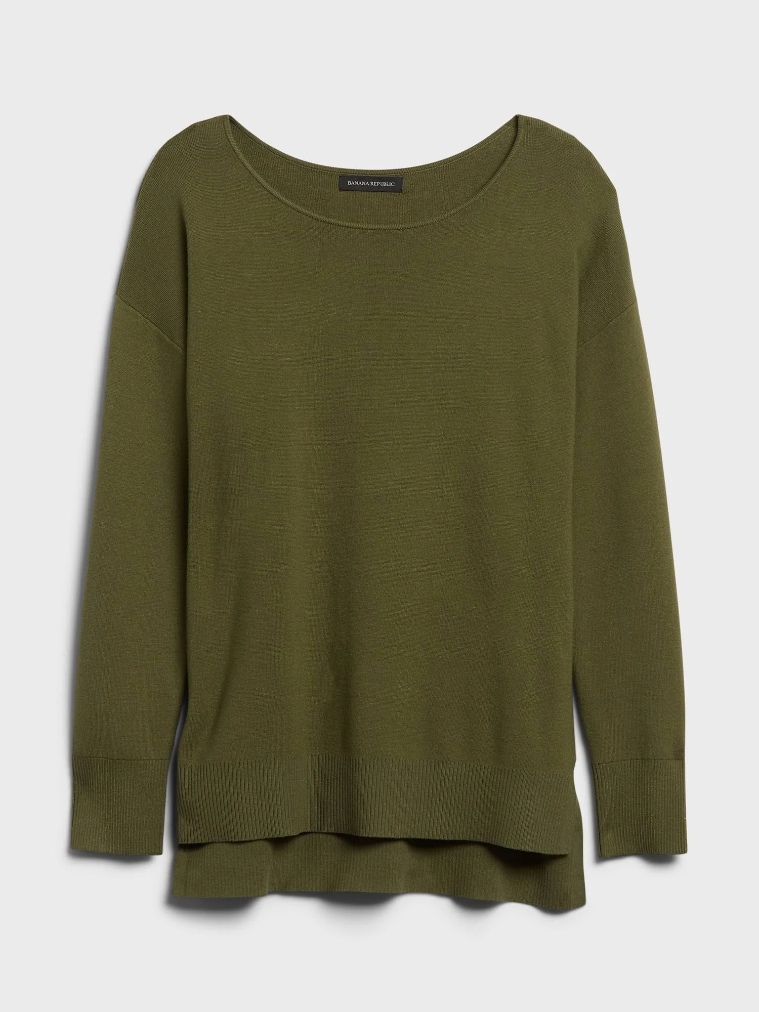 Banana Republic Women's Relaxed Sweater Tunic Dark Olive Green Size M