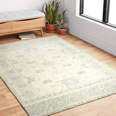 Fleshman Oriental Hand Hooked Wool Ivory Area Rug Birch Lane Rug Size: Rectangle 8&6x22 x 12&