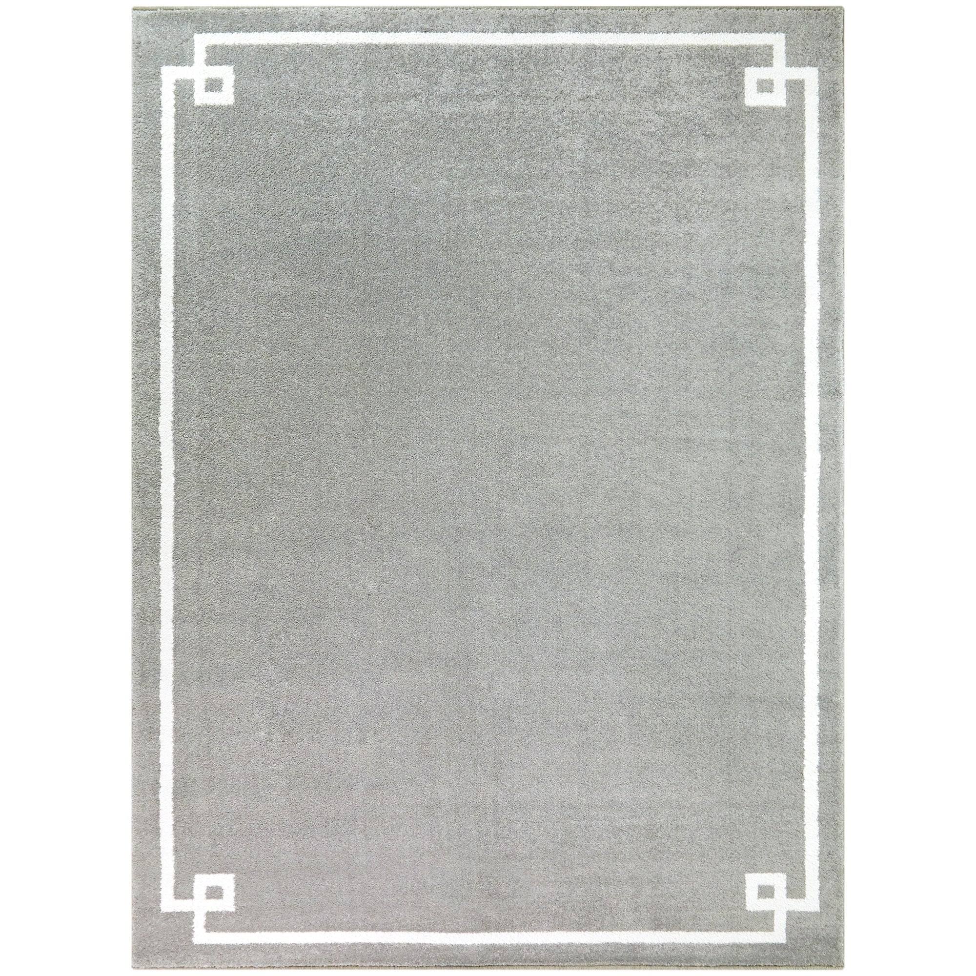 BALTA Eleni Light Grey 8 ft. x 10 ft. Greek Key Area Rug