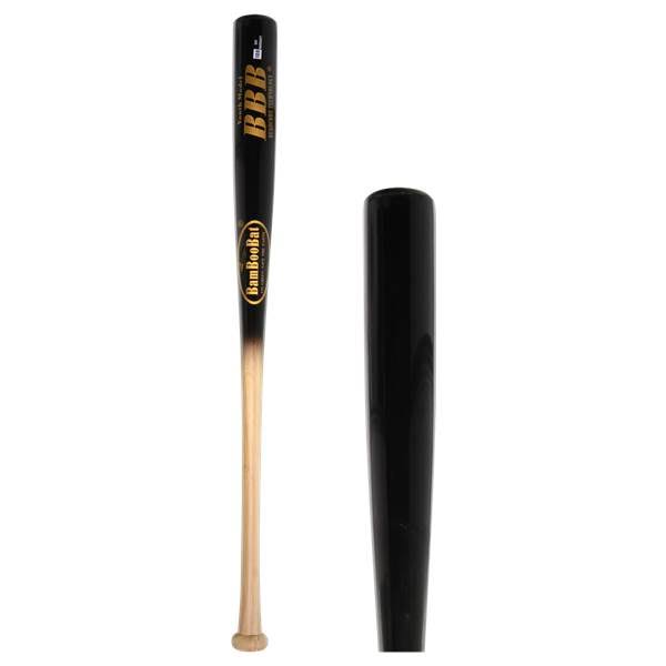 BamBooBat Bamboo Wood Youth Baseball Bat: YHNBB100D Natural/Black