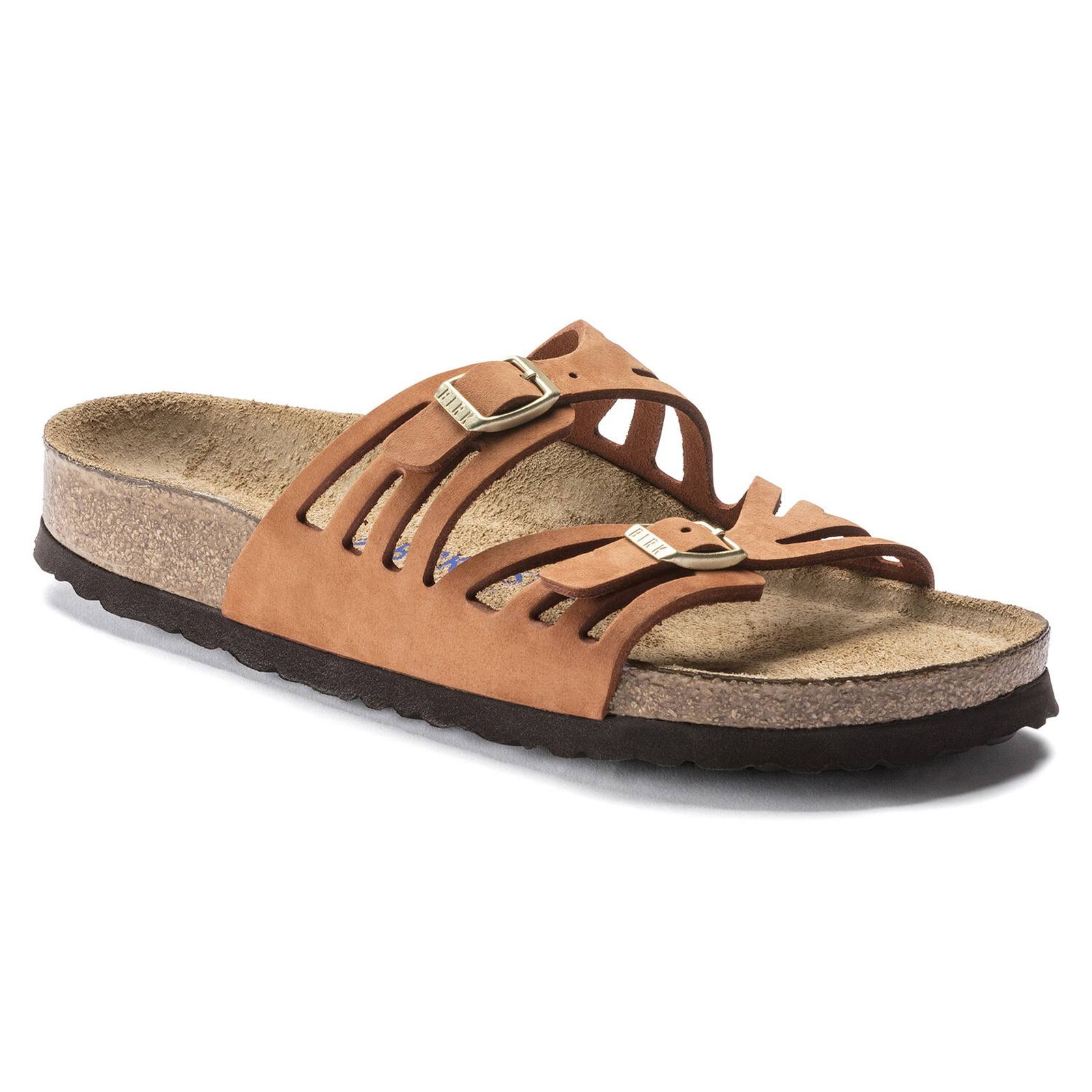 Birkenstock Womens Granada SFB Pecan Sandals - Narrow Fit Size 36
