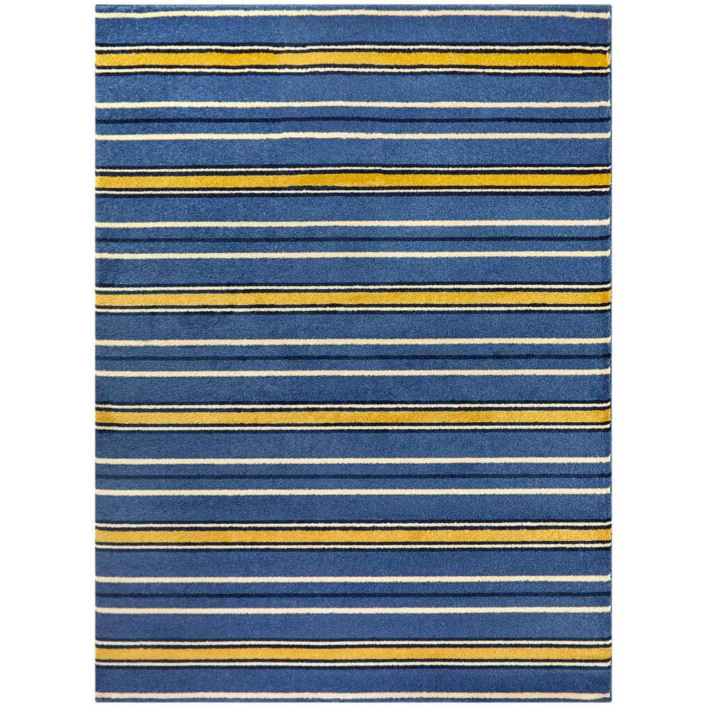 BALTA Aubrey Gold 8 ft. x 10 ft. Classic Stripe Area Rug