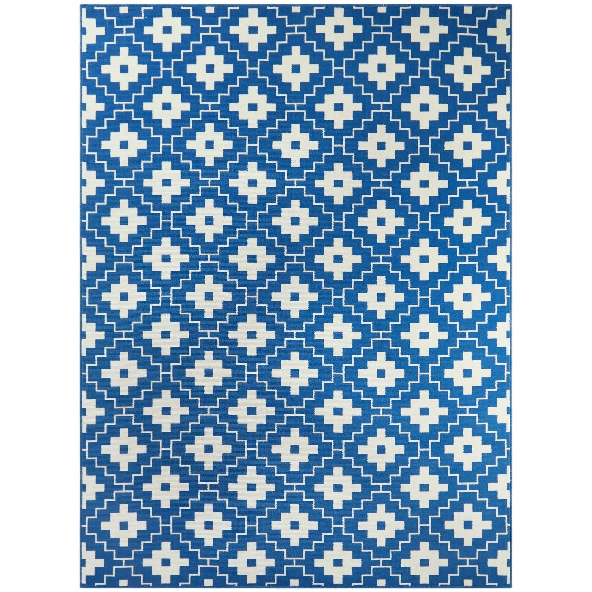 BALTA Gregory Blue 8 ft. x 10 ft. Geometric Trellis Area Rug