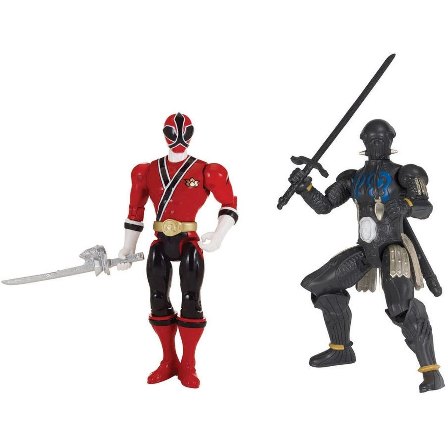 Power Rangers Dino Super Charge Good vs. Evil Samurai Ranger Fire & Villain Ninja Action Figure 2-Pack