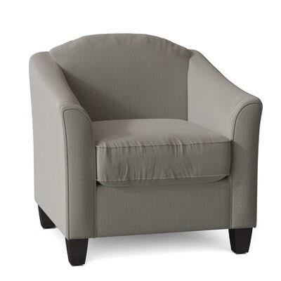 Birkett Armchair Body Fabric: Baet Ash, Leg Color: Black Walnut