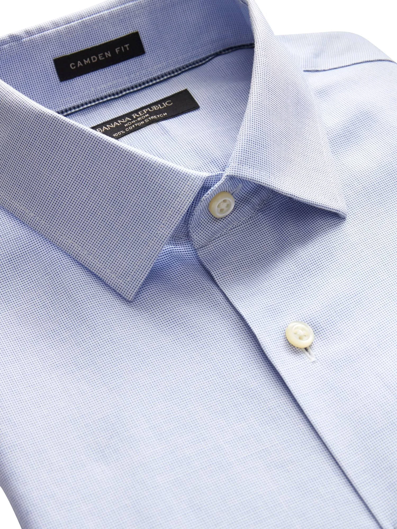 Banana Republic Men's Standard-Fit Non-Iron Dress Shirt Light Blue Size M